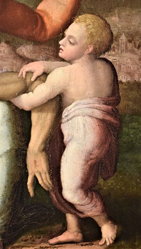 "Pietà" huile sur table XVIème siècle